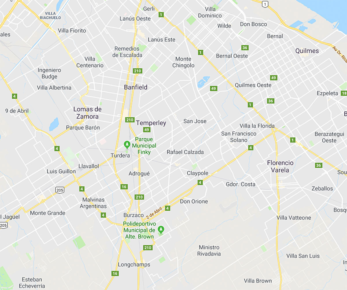 Área de cobertura del servicio de Golden Remís