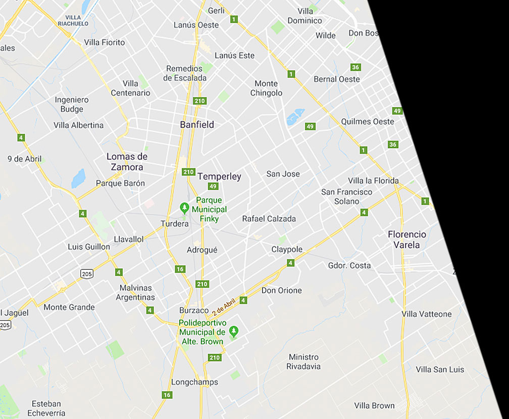 Área de cobertura del servicio de Golden Remís